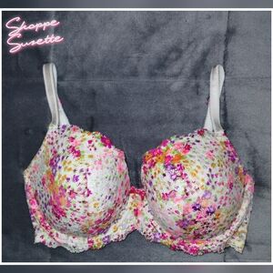 Victoria's Secret Dream Angels 2012 Floral Lace Lined Demi Bra w/ Sequins 34DD
